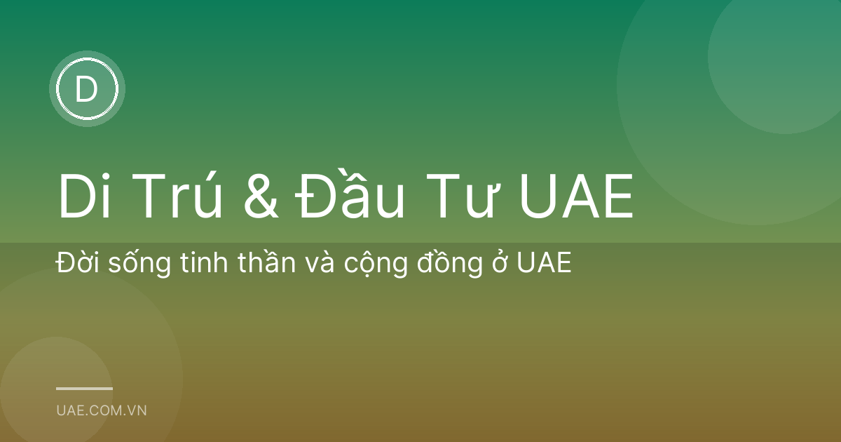 Đời sống tinh thần và cộng đồng ở UAE